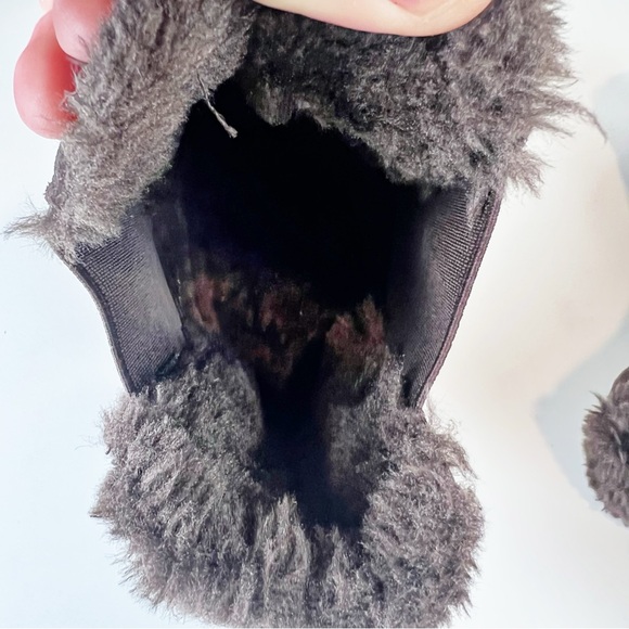 Madewell Suede Shearling Joey Pull-On Chelsea Boot Size 8 Dark Brown - Picture 10 of 10